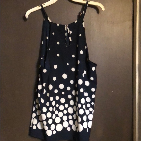 Navy/white sleeveless top 1XL - Picture 3 of 3